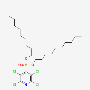 molecular formula C25H42Cl4NO3P B14452134 Phosphonic acid, (2,3,5,6-tetrachloro-4-pyridinyl)-, didecyl ester CAS No. 77201-12-8