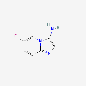molecular formula C8H8FN3 B1445222 6-氟-2-甲基咪唑并[1,2-a]吡啶-3-胺 CAS No. 1344240-97-6