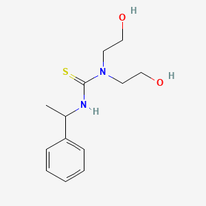 molecular formula C13H20N2O2S B14452236 N,N-Bis(2-hydroxyethyl)-N'-(1-phenylethyl)thiourea CAS No. 74548-48-4
