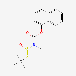 molecular formula C16H19NO3S2 B14452250 1-Naphthalenyl (((1,1-dimethylethyl)thio)sulfinyl)methylcarbamate CAS No. 77248-48-7