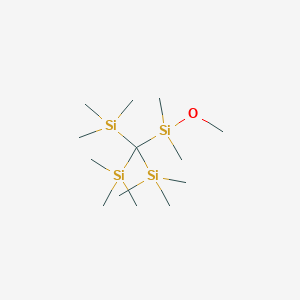 molecular formula C13H36OSi4 B14452313 Silane, [(methoxydimethylsilyl)methylidyne]tris[trimethyl- CAS No. 74045-16-2