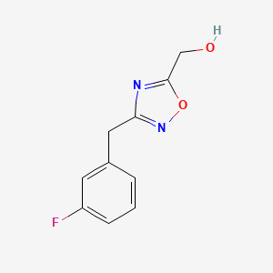 molecular formula C10H9FN2O2 B1445235 {3-[(3-Fluorophenyl)methyl]-1,2,4-oxadiazol-5-yl}methanol CAS No. 1341372-69-7