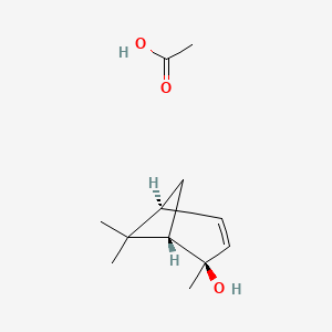 molecular formula C12H20O3 B14452351 acetic acid;(1S,2R,5S)-2,6,6-trimethylbicyclo[3.1.1]hept-3-en-2-ol CAS No. 74036-20-7