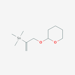 molecular formula C11H22O2Sn B14452360 Trimethyl{3-[(oxan-2-yl)oxy]prop-1-en-2-yl}stannane CAS No. 76077-37-7