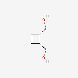 molecular formula C6H10O2 B14452370 3-Cyclobutene-1,2-dimethanol, cis- CAS No. 77774-01-7
