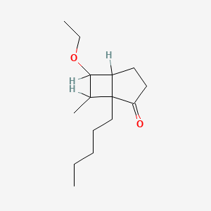 molecular formula C15H26O2 B14452380 Bicyclo[3.2.0]heptan-2-one, 6-ethoxy-7-methyl-1-pentyl- CAS No. 72928-26-8