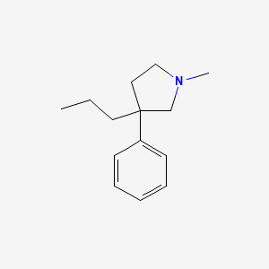 molecular formula C14H21N B14452404 1-Methyl-3-phenyl-3-propylpyrrolidine CAS No. 74332-84-6