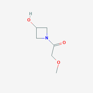molecular formula C6H11NO3 B1445243 1-(3-Hydroxyazetidin-1-yl)-2-methoxyethan-1-one CAS No. 1495394-03-0