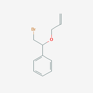 molecular formula C11H13BrO B14452441 Benzene, [2-bromo-1-(2-propenyloxy)ethyl]- CAS No. 74249-41-5