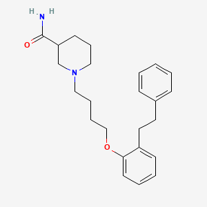 molecular formula C24H32N2O2 B14452447 2-(4-(3-Carbamoylpiperidino)butoxy)bibenzyl CAS No. 72279-00-6
