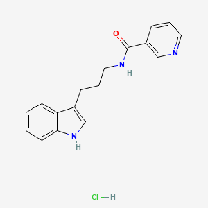 molecular formula C17H18ClN3O B14452480 Nicotinamide, N-(3-(3-indolyl)propyl)-, hydrochloride CAS No. 72612-05-6