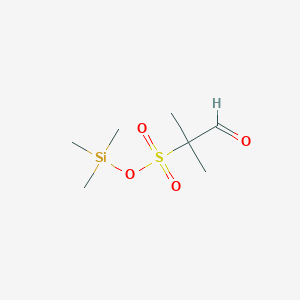 molecular formula C7H16O4SSi B14452504 Trimethylsilyl 2-methyl-1-oxopropane-2-sulfonate CAS No. 72458-51-6