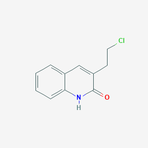 molecular formula C11H10ClNO B14452553 3-(2-Chloroethyl)quinolin-2(1H)-one 