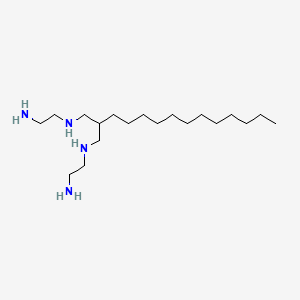 molecular formula C19H44N4 B14452592 N~1~,N~3~-Bis(2-aminoethyl)-2-dodecylpropane-1,3-diamine CAS No. 74974-32-6