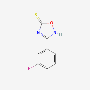 molecular formula C8H5FN2OS B1445260 3-(3-Fluorophenyl)-1,2,4-oxadiazole-5-thiol CAS No. 1342386-00-8