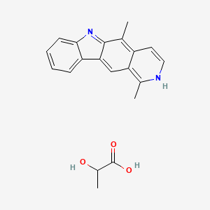molecular formula C20H20N2O3 B14452629 Olivacine lactate CAS No. 76201-88-2