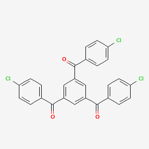 molecular formula C27H15Cl3O3 B14452670 Methanone, 1,3,5-benzenetriyltris[(4-chlorophenyl)- CAS No. 73172-24-4