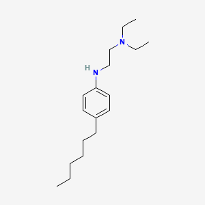 molecular formula C18H32N2 B14452673 N~1~,N~1~-Diethyl-N~2~-(4-hexylphenyl)ethane-1,2-diamine CAS No. 74474-35-4
