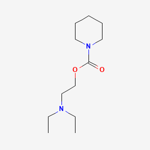 molecular formula C12H24N2O2 B14452713 1-Piperidinecarboxylic acid, diethylaminoethyl ester CAS No. 73790-59-7