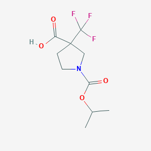 1-[(Propan-2-yloxy)carbonyl]-3-(trifluoromethyl)pyrrolidine-3-carboxylic acid