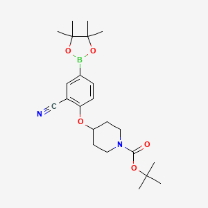 Tert-butyl 4-(2-cyano-4-(4,4,5,5-tetramethyl-1,3,2-dioxaborolan-2-yl)phenoxy)piperidine-1-carboxylate