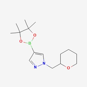 molecular formula C15H25BN2O3 B1445281 1-(Tetrahydropyran-2-ylmethyl)-4-(4,4,5,5-tetramethyl-[1,3,2]dioxaborolan-2-yl)-1h-pyrazole CAS No. 1000802-49-2