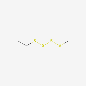 molecular formula C3H8S4 B14452823 Tetrasulfide, ethyl methyl CAS No. 72437-44-6