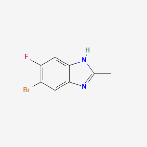 molecular formula C8H6BrFN2 B1445283 5-bromo-6-fluoro-2-methyl-1H-1,3-benzodiazole CAS No. 1256958-64-1