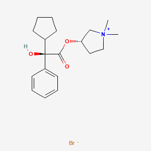 molecular formula C19H28BrNO3 B1445287 erythro-Glycopyrronium bromide CAS No. 51186-83-5