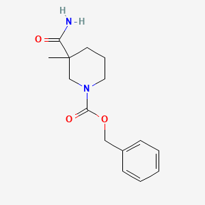 molecular formula C15H20N2O3 B1445290 Benzyl 3-carbamoyl-3-methylpiperidine-1-carboxylate CAS No. 174543-79-4