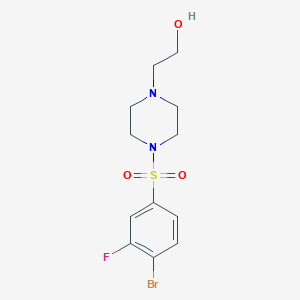 molecular formula C12H16BrFN2O3S B1445292 2-(4-((4-Bromo-3-fluorophenyl)sulfonyl)piperazin-1-yl)ethanol CAS No. 1007210-37-8