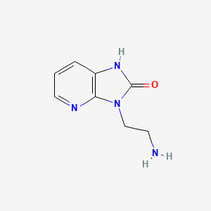 molecular formula C8H10N4O B1445296 3-(2-aminoethyl)-1H-imidazo[4,5-b]pyridin-2-one CAS No. 1368813-23-3
