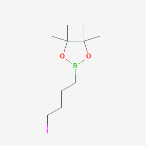 molecular formula C10H20BIO2 B1445297 2-(4-Iodobutyl)-4,4,5,5-tetramethyl-1,3,2-dioxaborolane CAS No. 1236275-93-6