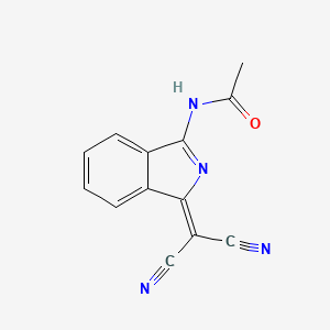 molecular formula C13H8N4O B14452983 N-[1-(Dicyanomethylidene)-1H-isoindol-3-yl]acetamide CAS No. 76751-00-3