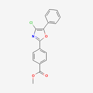 molecular formula C17H12ClNO3 B14453015 Methyl 4-(4-chloro-5-phenyl-1,3-oxazol-2-yl)benzoate CAS No. 75127-25-2
