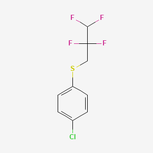 molecular formula C9H7ClF4S B14453035 Benzene, 1-chloro-4-[(2,2,3,3-tetrafluoropropyl)thio]- CAS No. 78838-12-7