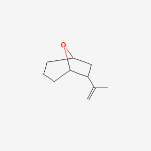 molecular formula C10H16O B14453048 8-Oxabicyclo[3.2.1]octane, 6-(1-methylethenyl)- CAS No. 72987-58-7