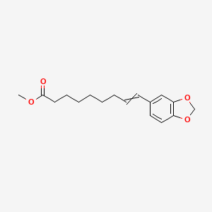 molecular formula C17H22O4 B14453056 Methyl 9-(2H-1,3-benzodioxol-5-YL)non-8-enoate CAS No. 72674-93-2