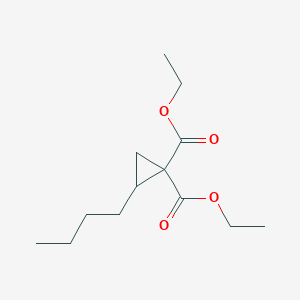 molecular formula C13H22O4 B14453068 Diethyl 2-butylcyclopropane-1,1-dicarboxylate CAS No. 72435-01-9