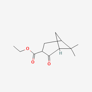 molecular formula C12H18O3 B14453086 Ethyl 6,6-dimethyl-2-oxobicyclo[3.1.1]heptane-3-carboxylate CAS No. 77940-99-9