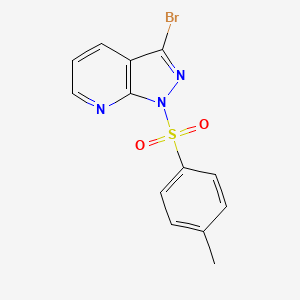 molecular formula C13H10BrN3O2S B1445310 3-溴-1-甲苯磺酰基-1H-吡唑并[3,4-b]吡啶 CAS No. 889451-24-5