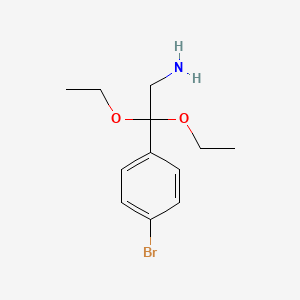 molecular formula C12H18BrNO2 B14453119 2-(4-Bromophenyl)-2,2-diethoxyethylamine CAS No. 74209-47-5