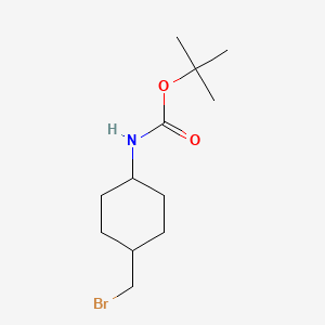 molecular formula C12H22BrNO2 B1445313 tert-Butyl-trans-4-(bromomethyl)-cyclohexylcarbamate CAS No. 1222709-30-9