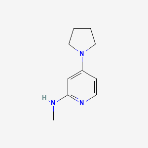 molecular formula C10H15N3 B14453197 N-Methyl-4-(pyrrolidin-1-yl)pyridin-2(1H)-imine CAS No. 75291-61-1