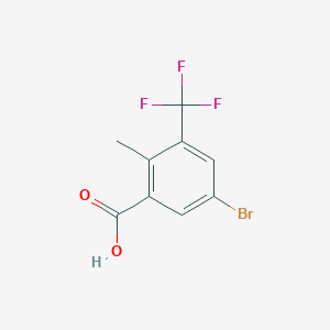molecular formula C9H6BrF3O2 B1445320 5-Bromo-2-methyl-3-(trifluoromethyl)benzoic acid CAS No. 1266728-50-0