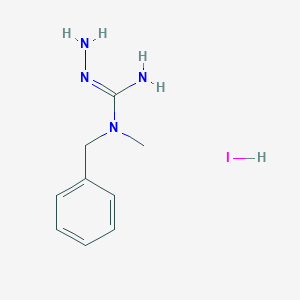molecular formula C9H15IN4 B14453213 2-Amino-1-benzyl-1-methylguanidine;hydroiodide CAS No. 75435-51-7