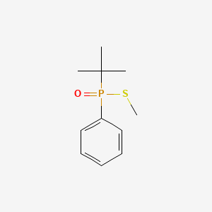 molecular formula C11H17OPS B14453217 Phosphinothioic acid, (1,1-dimethylethyl)phenyl-, S-methyl ester CAS No. 76380-86-4