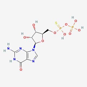 molecular formula C10H15N5O10P2S B14453247 Guanosine 5'-O-(1-thiodiphosphate) CAS No. 71783-24-9