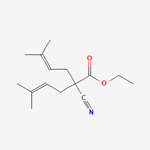 molecular formula C15H23NO2 B14453250 Ethyl 2-cyano-5-methyl-2-(3-methylbut-2-en-1-yl)hex-4-enoate CAS No. 74016-18-5
