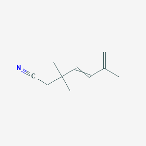 molecular formula C10H15N B14453285 3,3,6-Trimethylhepta-4,6-dienenitrile CAS No. 72335-23-0